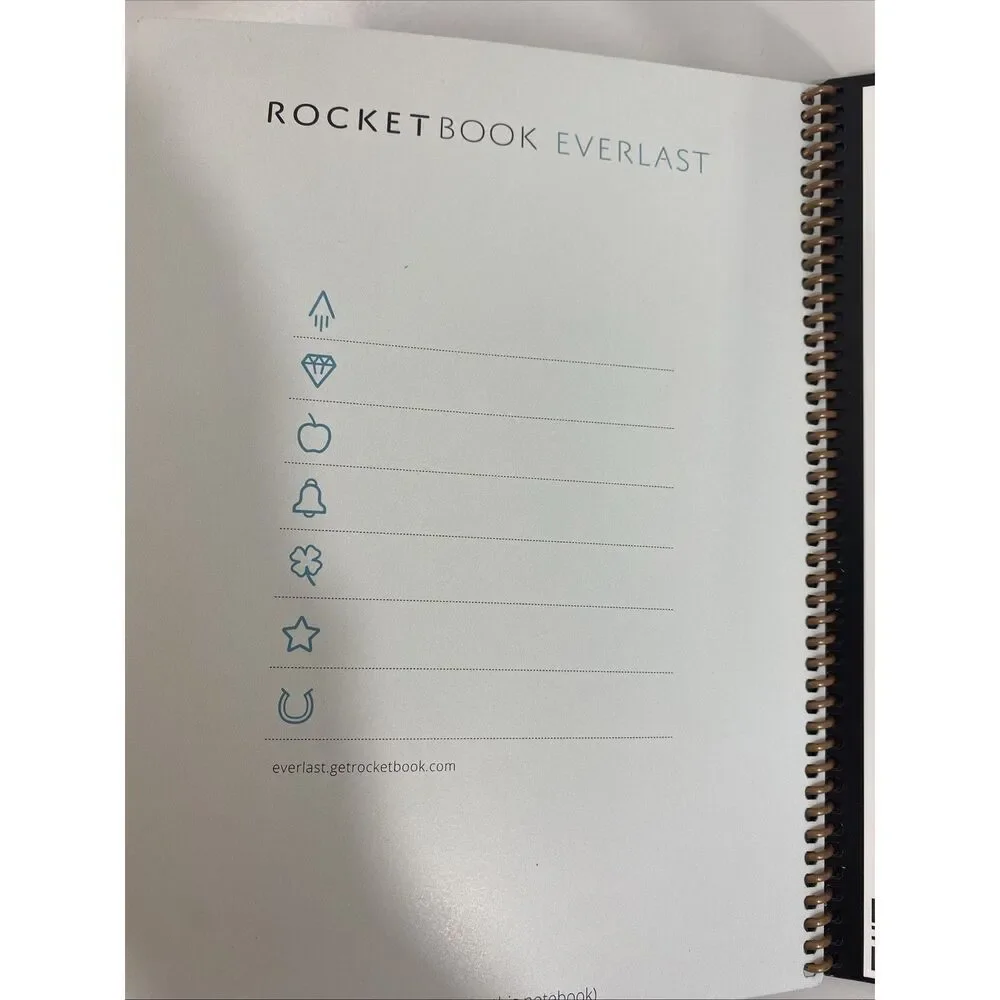 Rocketbook EVR-LR Reusable Wirebound‎ Notebook - Blue 8.5” X 11”